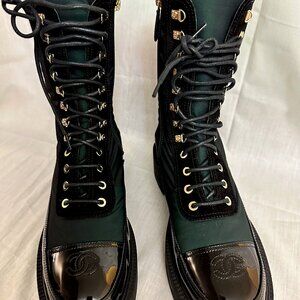 Chanel combat boots